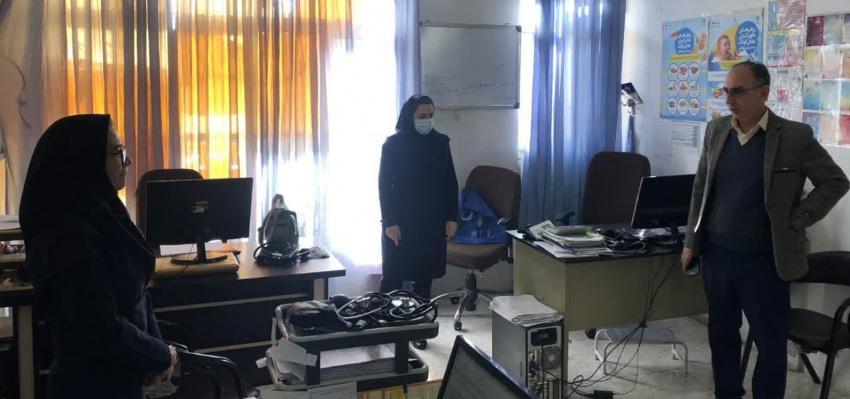 پایش رئیس مرکز بهداشت شهرستان اراک از پایگاه سلامت داوران