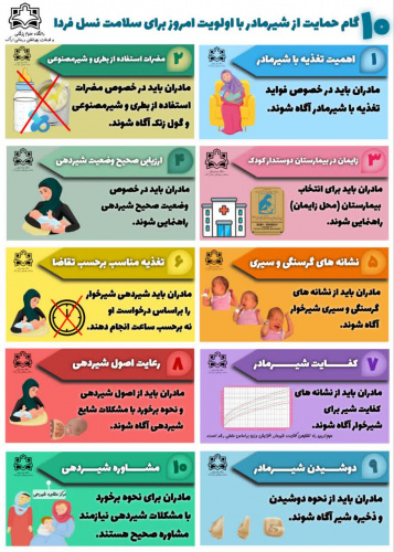 ده گام برنامه شیر مادر در مراکز بهداشتی