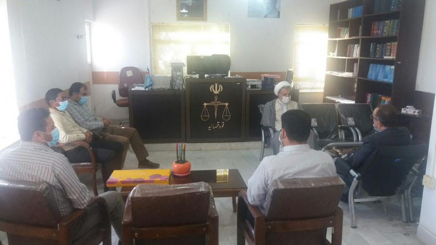 دیدار مدیر و پرسنل شبکه بهداشت فراهان با رییس محترم دادگستری فراهان