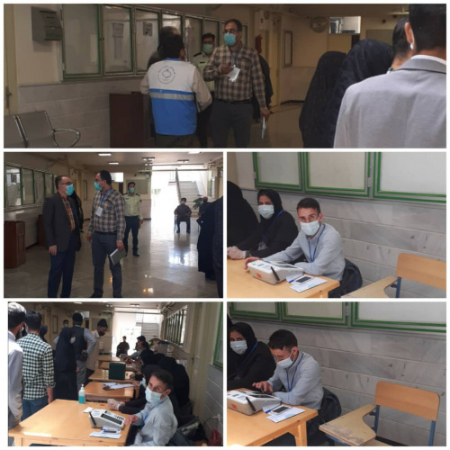 نظارت کارشناسان بهداشت محیط  مرکز بهداشت شهرستان فراهان بر رعایت پروتکلهای بهداشتی حوزه های انتخاباتی۲۸ خرداد ۱۴۰۰