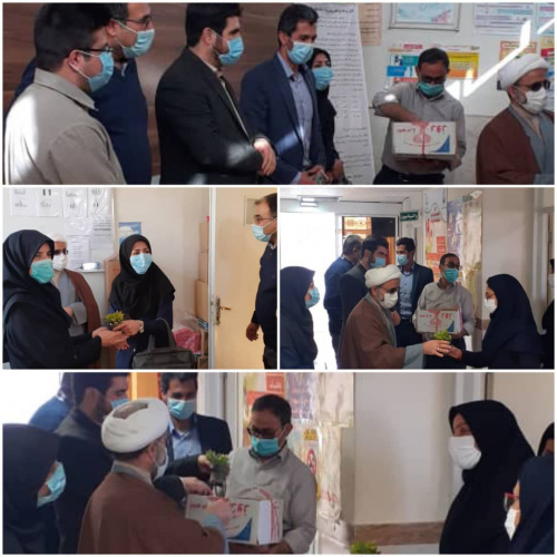 مورخ پنجم دیماه به مناسبت میلاد با سعادت بانوی دوعالم و بزرگداشت مقام زن و مادر امام جمعه شهرستان به همراه شهردار و شورای شهر با اهدا گل از پرسنل خانم شبکه بهداشت و بیمارستان تقدیر و تشکر کردند.