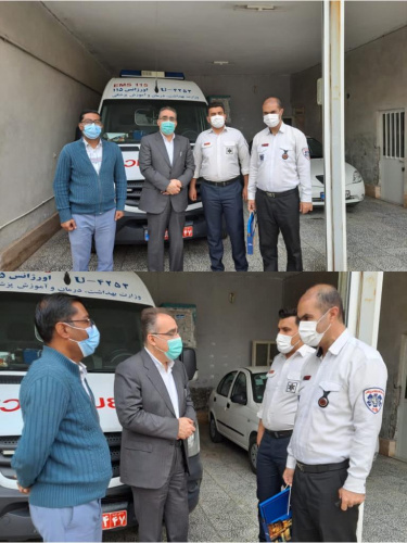 مورخ ۱۴۰۱/۰۱/۰۴بازدید نوروزی مدیر شبکه بهداشت و درمان شهرستان فراهان از پایگاه اورژانس  شهر فرمهین ،تبریک سال جدید به همکاران و بررسی روند ارائه خدمات  در ایام نوروز