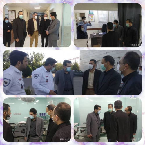 بازدید دکتر امانی سرپرست دانشگاه علوم پزشکی اراک از بیمارستان فرهنگ خسروانی شهرستان فراهان فراهان