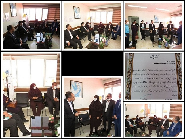 بازدید معاونت توسعه مدیریت و منابع و مدیر کل امور اداری و مالی استانداری مرکزی بهمراه فرماندار شهرستان فراهان از بیمارستان فرهنگ خسروانی