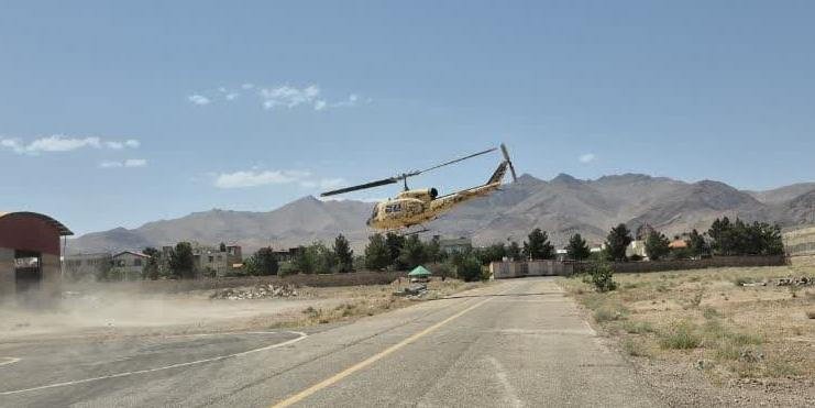 اعزام هوایی مصدوم تصادفی از محلات به مرکز استان