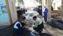آیین استقبال از پیکر مطهر شهید گمنام در شبکه بهداشت و درمان خنداب برگزار شد