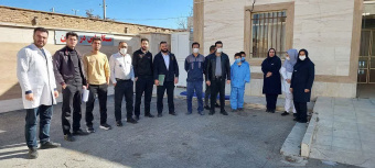 برگزاری مانور آتش‌سوزی و تخلیه اضطراری در بیمارستان مهر شهرستان خنداب