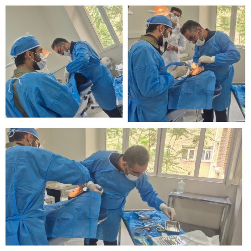 انجام اولین جایگذاری ایمپلنت در کلینیک ویژه توسط رئیس دانشکده دندانپزشکی دکتر مهدی حیدری زاده