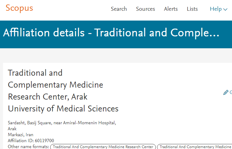 Address Center in Scopus
