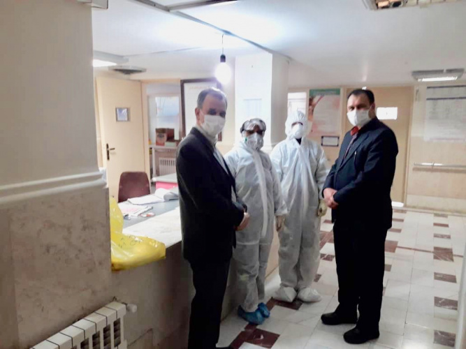 بازدید معاونت محترم درمان از بیمارستان