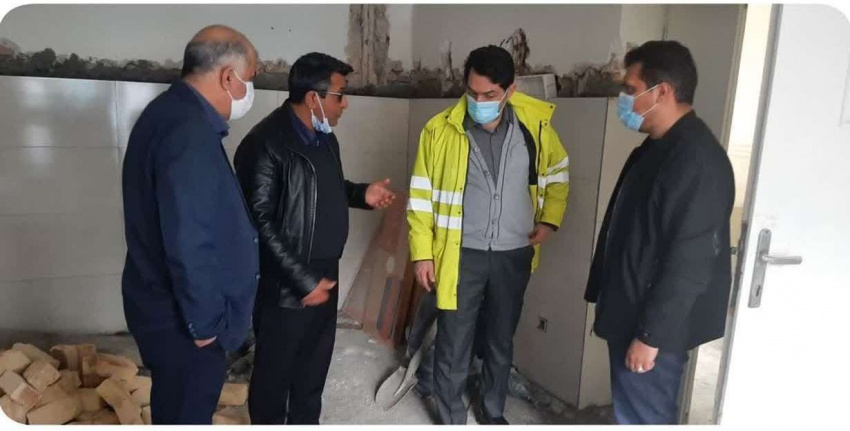 بازدید دکتر امانی از روند بازسازی اتاق عمل