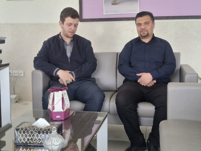 دیدار مسئول بسیج کارمندی ناحیه مقاومت بسیج شهرستان با مسئول جامعه پزشکی به مناسبت هفته سلامت