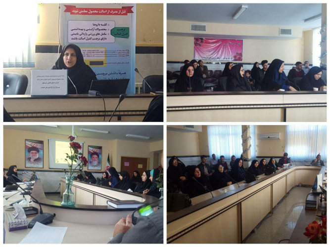 کارگاه آموزشی ویژه عرضه کنندگان لوازم آرایشی،بهداشتی،دارویی و آرایشگران  شهرستان خنداب