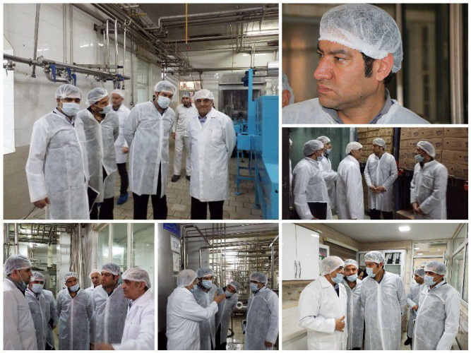 بازدید معاون غذا و دارو به همراه رئیس اداره نظارت بر مواد غذایی،نمایندگان معاونت و مرکز بهداشت استان مرکزی از کارخانه لبنیات کالبر