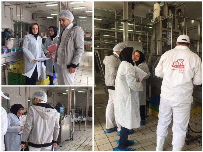 بازرسی از شرکت لبنی کالبر به منظور ممیزی استاندارد های ایمنی مواد غذاییHACCP