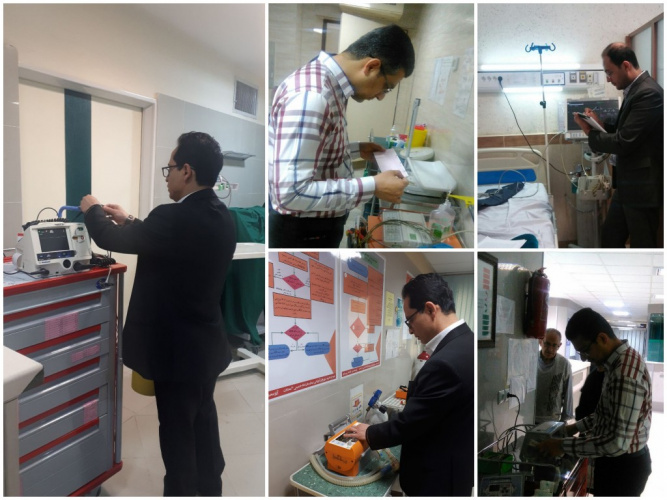 بازدید کارشناسان اداره تجهیزات پزشکی معاونت غذا و دارو اراک از تجهیزات و ملزومات مصرفی پزشکی بیمارستان های دولتی استان مرکزی