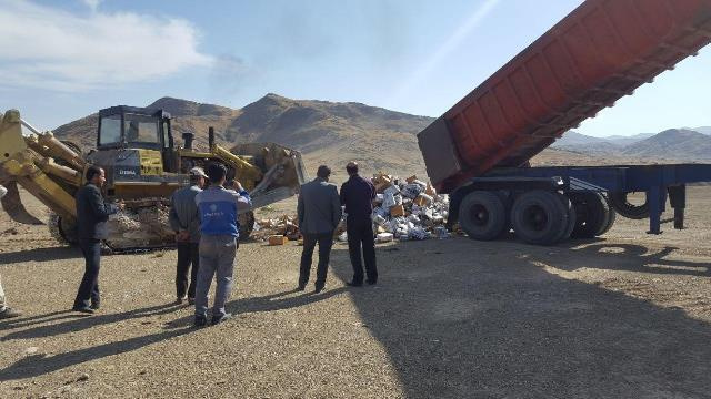 نظارت بر امحاء ۱۴ تن کالای قاچاق به ارزش ۱۲ میلیارد ریال در اراک