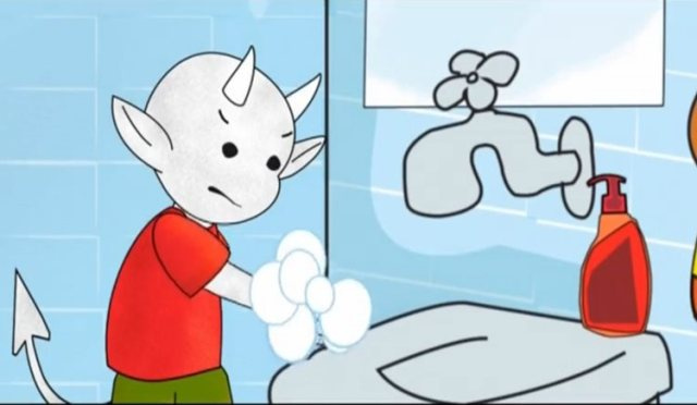 کارتون آموزش شستشوی دستها، روشی موثر در پیشگیری از بیماری‌های عفونی