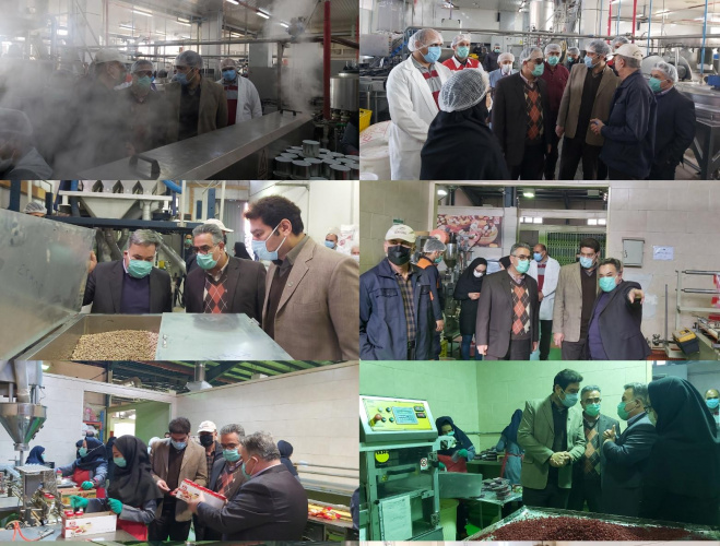 بازدید معاون غذا و دارو اراک از کارخانه محصولات غذایی برتر در شهر پرندک