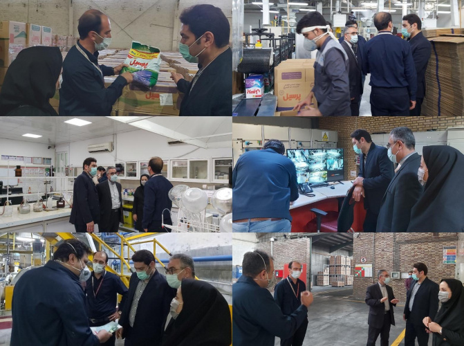 بازدید معاون غذا و دارو اراک از کارخانه هنکل پاک وش در شهر ساوه