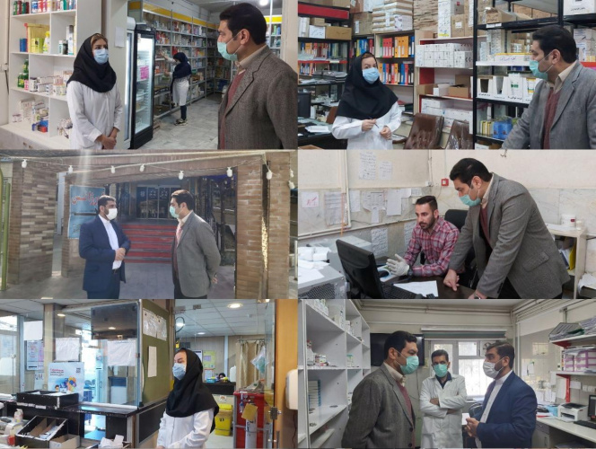 بازدید نوروزی معاون غذا و دارو دانشگاه علوم پزشکی اراک از داروخانه های دولتی و خصوصی