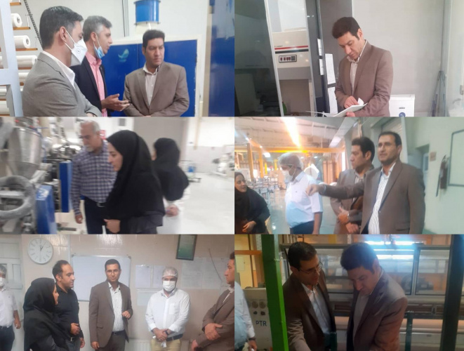 بازدید معاون غذا و دارو از واحدهای تولید سلولزی پارس سلولز و مارینا سان استان مرکزی