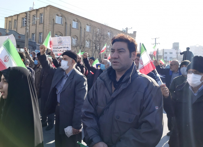 حضور معاون غذا و دارو دانشگاه علوم پزشکی در راهپیمایی بزرگداشت حماسه ۹ دی «روز بصیرت»