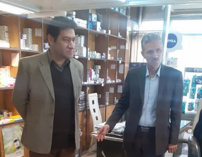بازدید معاون غذا و دارو اراک به همراه معاون فرماندار تفرش از داروخانه های خصوصی و دولتی تفرش