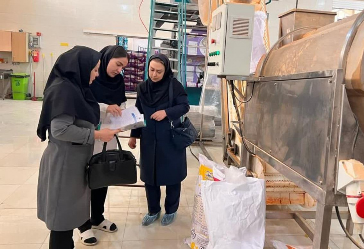 پایش ۲ واحد تولیدی محصولات کیک و کلوچه و فرآورده های حجیم شده بر پایه غلات