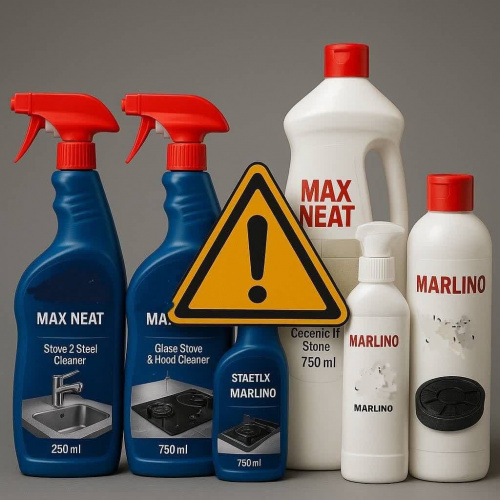 انتشار اسامی فرآورده‌های بهداشتی و تمیز کننده غیرمجاز با برندهای MAX NEAT و MARLINO