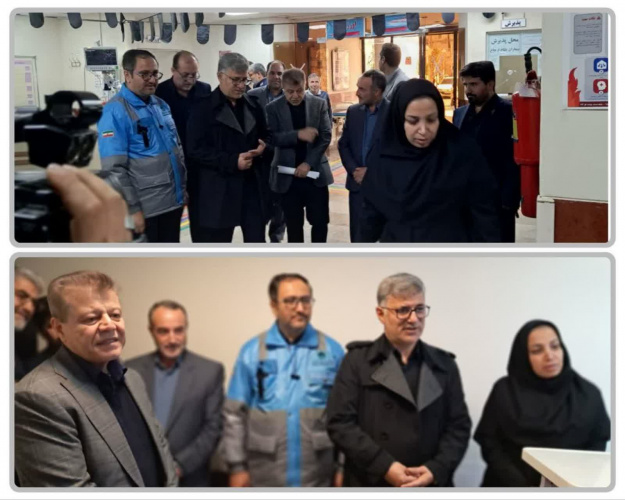 بازدید مسئولین از بیمارستان مهر خنداب